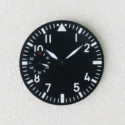 38-8mm-watch-dial-green-luminous-watch-accessories-repair-parts-for-swiss-eta-6498-seagull-st3620-movement