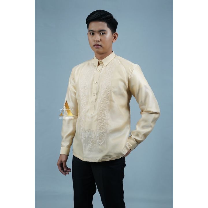 Barong Tagalog for Men - Aquino's Embroidery Men's Modern Barong Piña ...