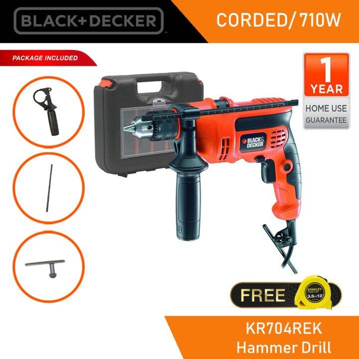 BLACK + DECKER KR704REK Corded Hammer Drill 710W Lazada
