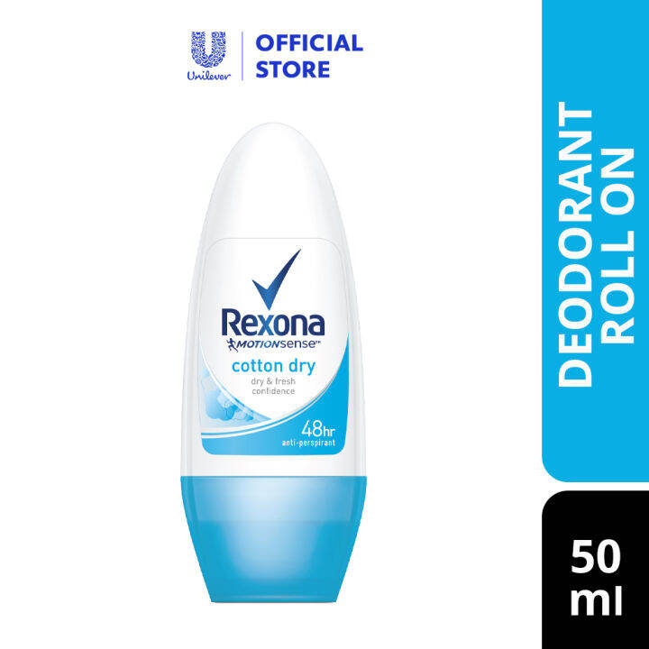 Rexona Deodorant Roll-On cotton dry 48h anti-perspirant, 50 mL