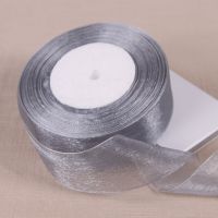 15mm 20mm 25mm 40mm 50mm Gray Organza Ribbon 45Meters/Roll DIY Crafts Supplies Wedding Decoration Valentines Day Gift Wrapping Gift Wrapping  Bags
