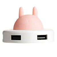 มินิน่ารัก USB Night Hub แบบพกพาบรรยากาศ Night Hub Extender 4พอร์ตสาย USB การ์ตูน