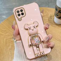 YiaMia Soft เคสโทรศัพท์สำหรับ Huawei Nova 3i Nova 5i Nova 5T Nova 6 SE Nova 7i Nova 7 SE แฟชั่นน่ารักสีชมพูแฟลชหมีรุนแรงผู้หญิงเคสโทรศัพท์6D Electroplated Soft TPU Precision กล้องป้องกันฝาครอบโทรศัพท์