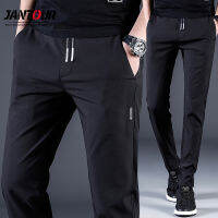 Jantour Brand 2021 Autumn Mens Casual Pants Men Trousers Male Pant Slim Fit Work Elastic Waist Jogging Trousers Plus Size 28-38