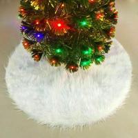 cm White Christmas Tree Skirt Floor Mat Cover Outdoor Home Christmas Decoration Xmas Car New Year Decor
