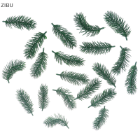 ZIBU 20pcs ประดิษฐ์พลาสติกสีเขียวไม้สนสาขา DIY Christmas PARTY Decor