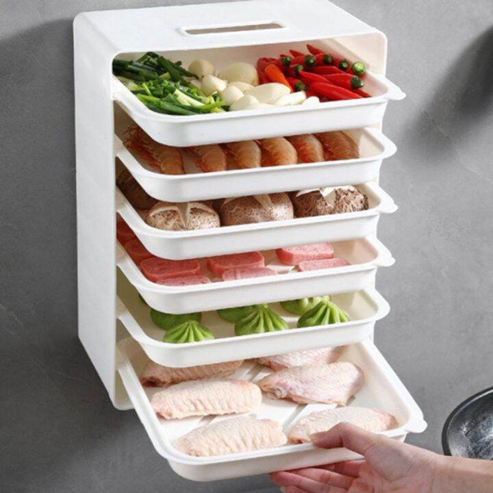 kitchen-storage-multi-layer-dish-tray-wall-mounted-side-dish-stackable-fruit-display-storage-plate