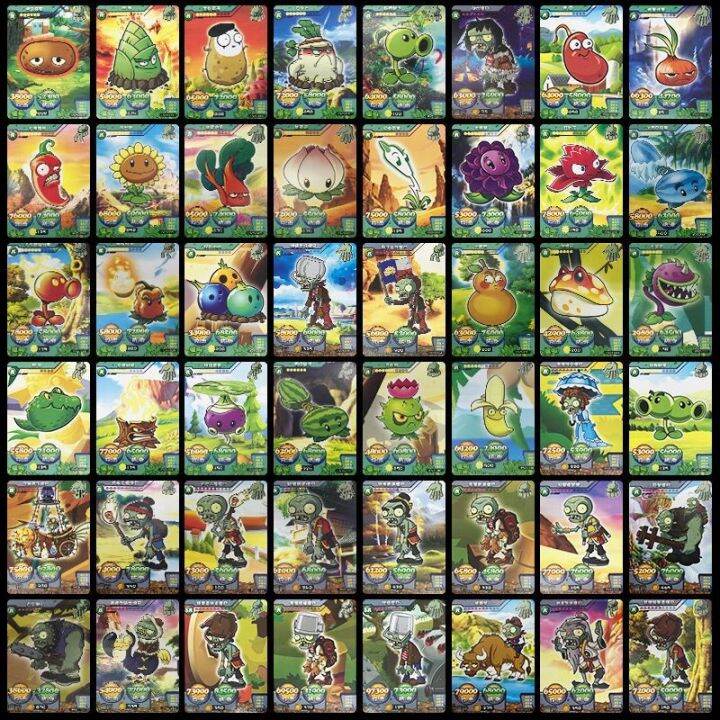 thl355 Genuine Plants vs. Zombies Cards 3 Cards Full Set Deluxe Edition ...