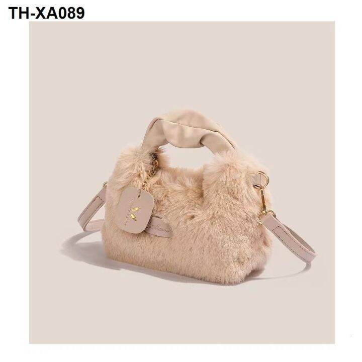 fuzzy-one-shoulder-handbags-women-vogue-of-new-fund-of-2022-joker-worn-maomao-bag