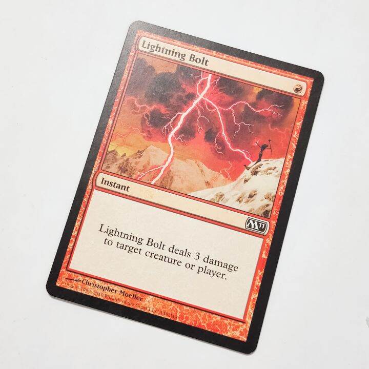 MTG Card LIGHTNING BOLT Magic the Gathering Trading Card Game Red Lazada PH