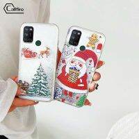 Callfire เคสใส่โทรศัพท์คอลไฟสำหรับ OPPO Realme 7i C17 รูปกวางน่ารักซานตาคลอสรูปแบบต้นคริสต์มาส