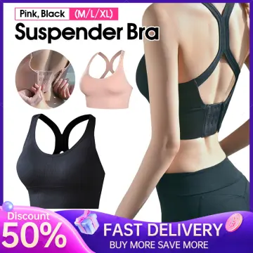 Sports bra women zipper yoga tank top push up underwear fitness bras  athletic running vest gym shirt sport sportswear l pink