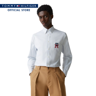 Tommy Hilfiger เสื้อเชิ้ตผู้ชาย รุ่น MW0MW29252 0A4 - สีขาว