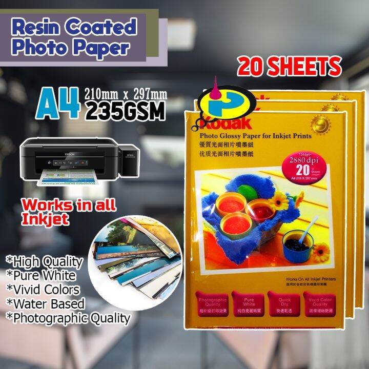 KD rc woven linen glossy satin rough satin photo paper A4 size for