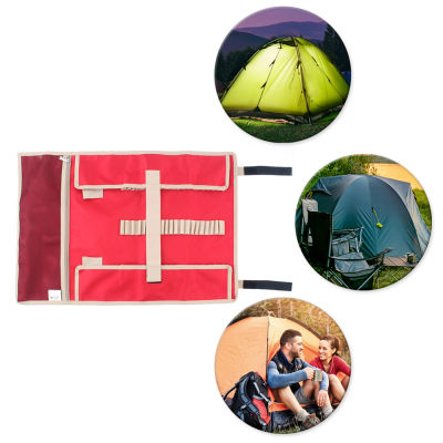 Outdoor Camping Ground Nails Storage Bag Portable Tent Equipment Holder Bag Multifunctional Wind Rope Pegs Organizer