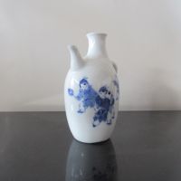 Japanese Arita Seto Blue &amp; White Porcelain Oil Creamer Condiment Bottles