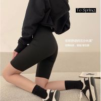 New moon bam bam barbie pants female summer high waist show naked yoga cycling shorts are plastic thin movement back 5 minutes of pants -yjk230527