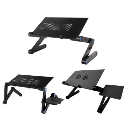 Aluminum Alloy Folding Laptop Desk Adjustable Notebook Stand Tray for Sofa Bed