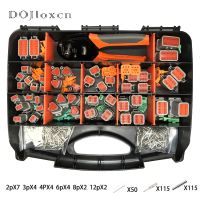 321pcs Deutsch DT Series Waterproof Connector Kit Repair Tool Box DT06-2/3/4/6/8/12S DT04-2/3/4/6/8/12P With Terminal And Pliers