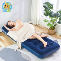 ที่นอนเป่าลม 2.5 ฟุต 191*73*22ซม. ที่นอนปั๊มลม ที่นอนปิคนิค Air Bed Mettress  (Blue) รุ่นผ้ายางหนา เคลือบหน้ากำมะหยี่อย่างดี ทนทาน แข็งแรง