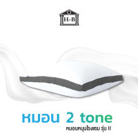 Home Best หมอนหนุน two tone pillow สัมผัสนุ่มแบบ 3D รุ่น I และ II ป้องกันไรฝุ่น ซักเครื่องได้ หลับสบายไม่ร้อนหัว (19x29 นิ้ว)