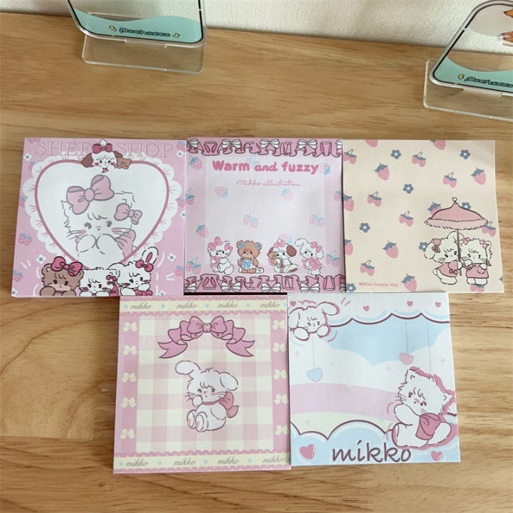mikko-pink-cat-sticky-note-cartoon-cute-pad-stickable-note