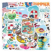 【LZ】۩❒✷  Verão Natação Praia Adesivos DIY para Mala Laptop Scrapbook Telefone Material de Scrapbooking Artesanato Adesivos 53Pcs