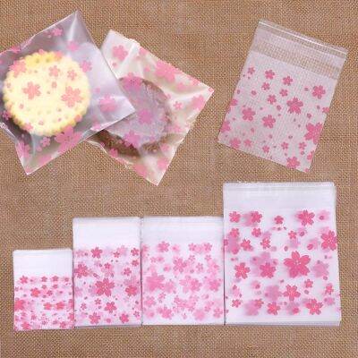 【YF】✒  50pcs 7x7 8x10 10x10 14x14cm Pink Printing Transparent for Birthday