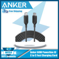 Anker 60W Powerline III USB-C ถึง USB-C สายชาร์จเร็ว (6ฟุต),การจัดส่งพลังงาน60W PD ชาร์จสำหรับ Apple MacBook, iPad Pro 2020, Samsung Galaxy S10 Plus S9 S8 Plus,พิกเซลและอื่นๆ