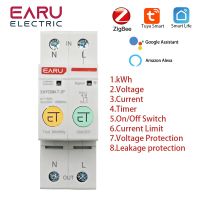 Zigbee 2P TUYA APP WIFI Energi Pintar, Konsumsi Daya มิเตอร์ Kwh Pemutus Sirkuit Waktu Saklar Relay Bocor Perlindungan Tegangan