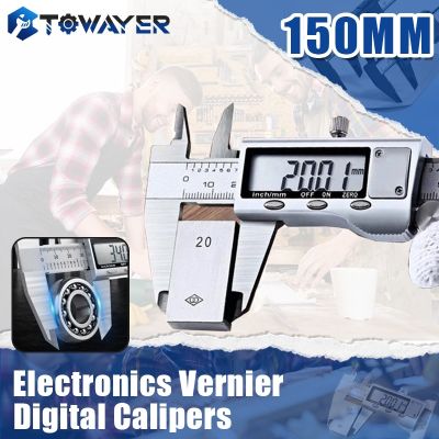 【cw】 150mm Vernier Digital  Calipers Measuring Instrument Stainless Steel Caliper 6 Inch Electronics Tool