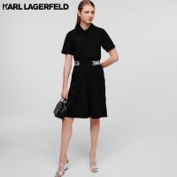 KARL LAGERFELD - KARL LOGO TAPE POLO DRESS 231W1351 ชุดเดรส