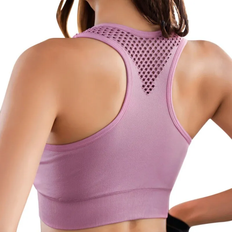 Purple Yoga Vest Sports Bra Shockproof Yoga Underwear U-shaped