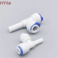 T Shape 3 Way RO Water 1/4" 3/8"OD Hose Coupling 1/4" 3/8" Pipe Reverse Osmosis Aquarium System Plastic Quick Fitting Connector