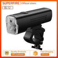 SUPERFIRE โคมไฟจักรยานสองชั้น,โคมไฟชุดไฟหน้ารถจักรยาน BL12 Led ชาร์จซ้ำได้กันน้ำไฟหน้าสำหรับภูเขากลางคืนถนนขับขี่สดใส