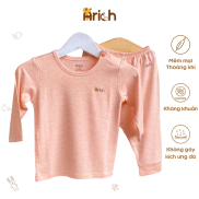 Đồ bộ quần áo dài tay cài vai Arich vải sợi tre siêu mềm mịn thấm hút mồ