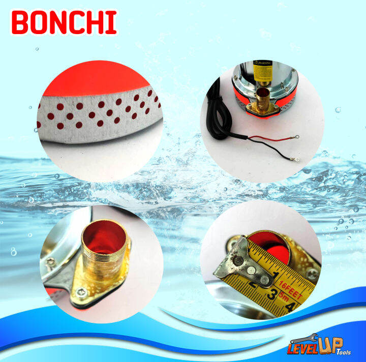 bonchi-ปั๊มแช่แบตเตอรี่-dc-12v-300w-มอเตอร์ทองแดงบริสุทธิ์-สายไฟ-2-เมตร-พลังงานแสงอาทิตย์-แบตเตอรี่-พร้อมคีบแบตเตอรี่-ปั๊มจุ่ม-รุ่น-zqb12-12v