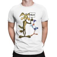 Mens Roadrunner And El Coyote T Shirt Pure Cotton Clothes Vintage Crew Neck Tee Shirt Tshirt Gildan Spot 100% Cotton