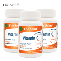 Vitamin C The Saint วิตามินซี x 3 ขวด สารสำคัญ แอสคอร์บิก แอซิด 60 มก. เดอะ เซนต์ Active Ingredient: Ascorbic Acid 60 mg. per Capsule