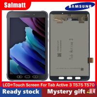 Salmatt หน้าจอ LCD สำหรับซัมซุงกาแล็กซีแท็บ Active3 T575เปลี่ยนชิ้นส่วนจอสัมผัสแอลซีดีของเครื่องแปลงดิจิทัล T570พร้อมเครื่องมือซ่อมฟรี