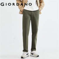 GIORDANO Men Pants Mid Rise Inner Elastic Waistband Stretch Pants Solid Color Regular Fit Simple Fashion Casual Pants 18113624