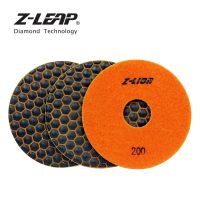 Z-LEAP 3PCS 5 Diamond Flexible Dry Polishing Pads Top Quality Sanding Disk For Granite Marble Terrazzo Glass Tile