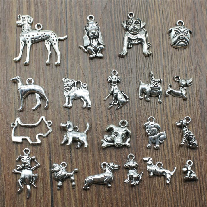 20pcs-dog-charms-antique-silver-color-dog-pendant-charms-cute-dog-charms-for-jewelry-making-diy-craft
