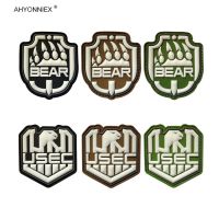 AHYONNIEX 1PC Fashion PVC Tactical Military Patch Bear USEC Game Badge Rubber Stickers Morale DIY Decorations Adhesives Tape