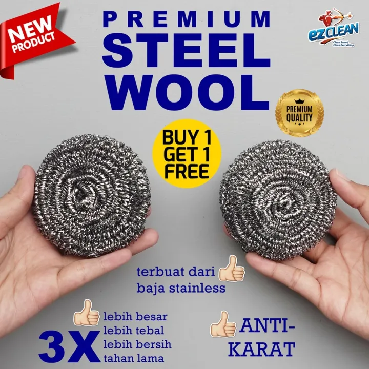 Ezclean Premium Steelwool Sabut Kawat Stainless High Quality Sabut Cuci