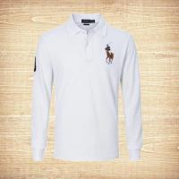 Polo shirt stand collar long sleeve autumn mens casual embroidery t-shirt European and American simple loose large size bottoming shirt t-shirt 【BYUE】