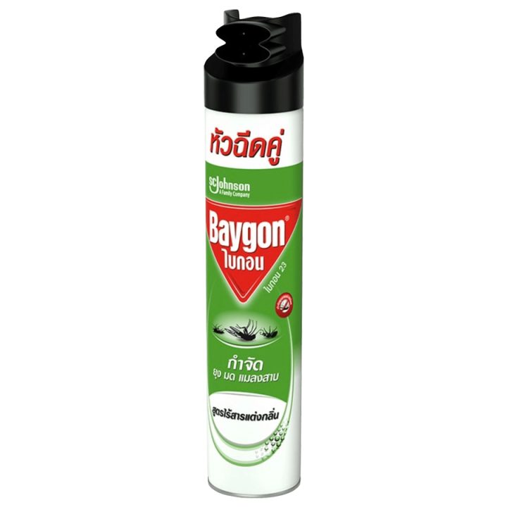 fernnybaby-ไบกอน-600-มล-baygon-ไบก้อน-หัวฉีดคู่-ยาฉีดยุง-ยาฆ่าแมลง-กำจัดยุง-มด-แมลงสาบ-สูตร-ไบกอน-สีเขียว-ขาว-ไร้กลิ่น-600-มล