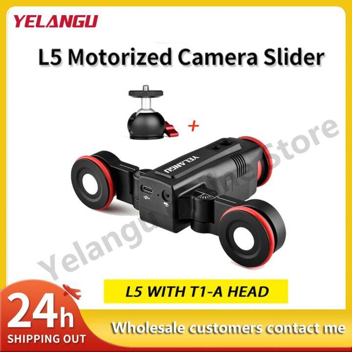 YELANGU L5 Motorized Camera Slider Camera Slider Dolly Car Rail Systems for DSLR Camera Sony