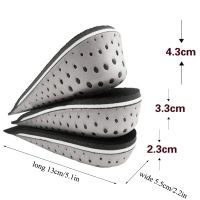 1 Pair Unisex Hard Breathable Memory Foam Height Increase Insole Heel Lifting Inserts Shoe Lifts Shoe Pads Elevator Insoles