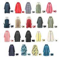 Women Men Rain Coat Front Zipper Breathable Polyester Waterproof Rainwear Camping Hiking Traveling Raincoat Cloak Jacket